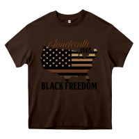Chocolate Brown juneteenth 1865 black freedom Heavy Core Tee - HRA Design Shop