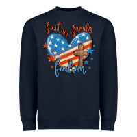 Navy faith family freedom Heavyweight Sweatshirt - MaliasSmallBusiness