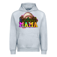 Heather Grey baseball mama Urban Hoodie - OliviaCreatesArt