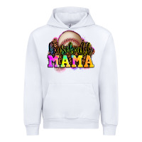 White baseball mama Urban Hoodie - OliviaCreatesArt