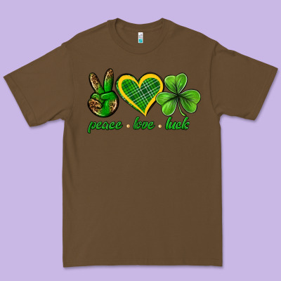 Peace Love Luck St. Patricks Day Nepeace Love Luck Premium Tee Designed By Neo Western