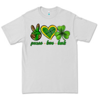 Dove Grey peace love luck st. patricks day nePeace love luck Premium Tee - Neo Western