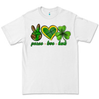 White peace love luck st. patricks day nePeace love luck Premium Tee - Neo Western