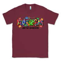 Burgundy autism awtizuhm noun Classic Tee - MaliasSmallBusiness