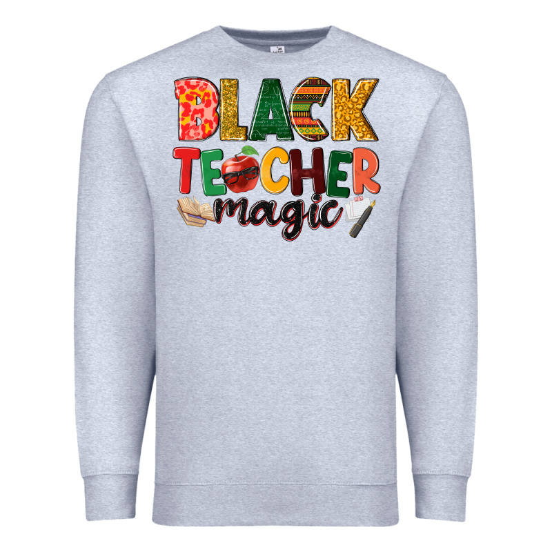Black Teacher Magic Premium Sweatshirt by NancyCooperArtShop | Teevron