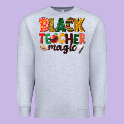 Black Teacher Magic Premium Sweatshirt Designed By Nancycooperartshop