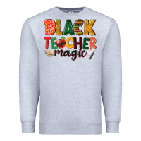 Heather Grey black teacher magic Premium Sweatshirt - NancyCooperArtShop