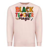 Pale Pink black teacher magic Premium Sweatshirt - NancyCooperArtShop