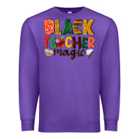 Purple black teacher magic Premium Sweatshirt - NancyCooperArtShop