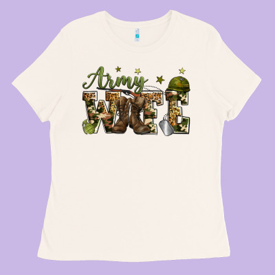 Army Wife Ladies Tee Designed By Zillion Design Studio