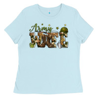 Baby Blue army wife Ladies Tee - Zillion Design Studio