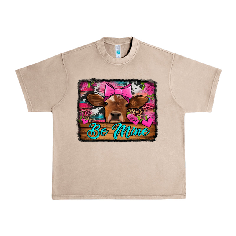Be Mine Valentine's Day Cow Urban Heavy Tee by Jasminsmagicworld | Teevron