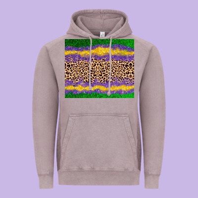 Mardi Gras Leopard Vintage Hoodie Designed By Adodesignshop