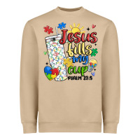 Mushroom autism jesus fills my cup Heavyweight Sweatshirt - MaliasSmallBusiness