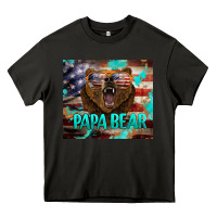Asphalt papa bear american flag  tumbler Heavy Core Tee - BarkalooDesign