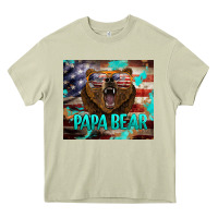 Mossy papa bear american flag  tumbler Heavy Core Tee - BarkalooDesign