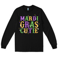Black mardi gras cutie Long Sleeve Tee - MaliasSmallBusiness