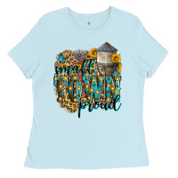 Baby Blue small town proud Ladies Tee - Zillion Design Studio