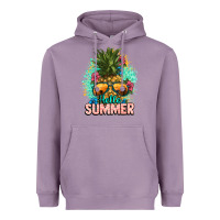 Lavender Hello summer pineapple Heavyweight Hoodie - NancyCooperArtShop
