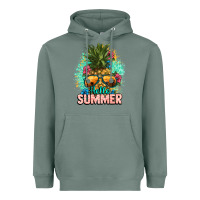 Sage Hello summer pineapple Heavyweight Hoodie - NancyCooperArtShop