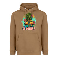 Toasted Coconut Hello summer pineapple Heavyweight Hoodie - NancyCooperArtShop