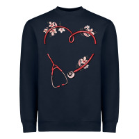 Custom Heart Stethoscope Heavyweight Sweatshirt | Teevron