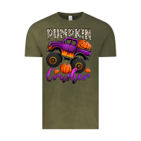 Vintage Olive pumpkin crusher monster truck Vintage Tee - Jasminsmagicworld