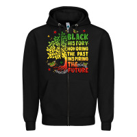 Black title black history celebration Zipper Hoodie - LillyAllenDesigns