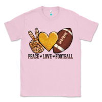 Bubblegum Pink peace love football revize Classic Tee - AdoDesignShop