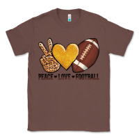 Chestnut peace love football revize Classic Tee - AdoDesignShop