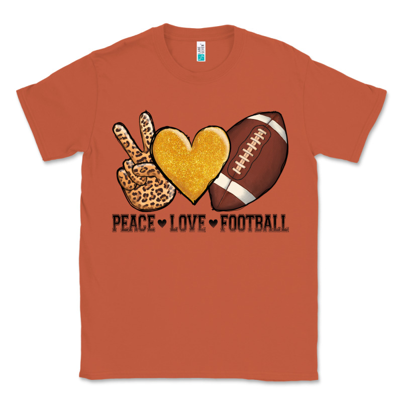Peace Love Football Revize Classic Tee by AdoDesignShop | Teevron