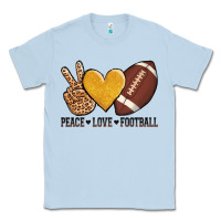 Dusty Blue peace love football revize Classic Tee - AdoDesignShop