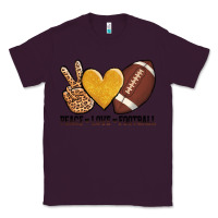 Plum peace love football revize Classic Tee - AdoDesignShop