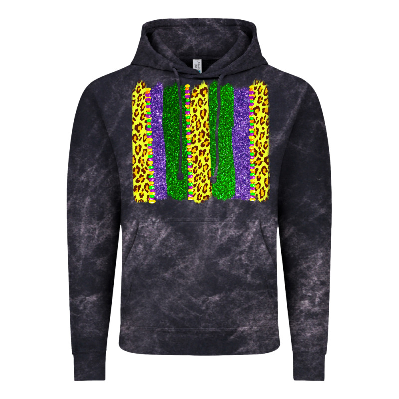 Mardi Gras Leopard Brushstrokes Vintage Hoodie by AdoDesignShop | Teevron