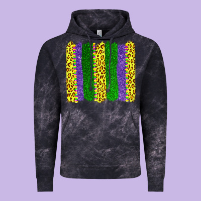 Mardi Gras Leopard Brushstrokes Vintage Hoodie Designed By Adodesignshop