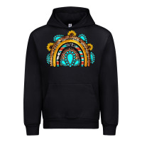 Black western gemstones sunflowers rainbow Urban Hoodie - OliviaCreatesArt