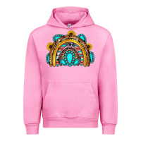Fuchsia Pink western gemstones sunflowers rainbow Urban Hoodie - OliviaCreatesArt