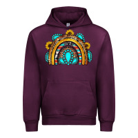 Mauve Wine western gemstones sunflowers rainbow Urban Hoodie - OliviaCreatesArt