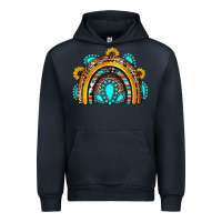 Navy western gemstones sunflowers rainbow Urban Hoodie - OliviaCreatesArt