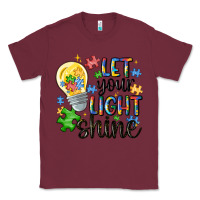 Burgundy let your light shine Classic Tee - MaliasSmallBusiness