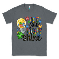 Charcoal Heather let your light shine Classic Tee - MaliasSmallBusiness