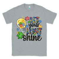 Heather Grey let your light shine Classic Tee - MaliasSmallBusiness