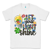 White let your light shine Classic Tee - MaliasSmallBusiness