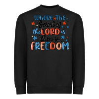 Black where the spirit of the lord is there is freedom Heavyweight Sweatshirt - MaliasSmallBusiness