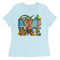 Baby Blue rodeo wife Ladies Tee - Zillion Design Studio