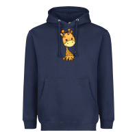 Navy giraffe Heavyweight Hoodie - texasbilliewilder