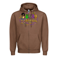 Chestnut bead princess mardi gras Zipper Hoodie - LillyAllenDesigns