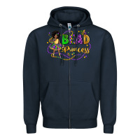 Navy bead princess mardi gras Zipper Hoodie - LillyAllenDesigns