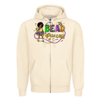 Sandshell bead princess mardi gras Zipper Hoodie - LillyAllenDesigns