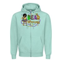 Seafoam bead princess mardi gras Zipper Hoodie - LillyAllenDesigns